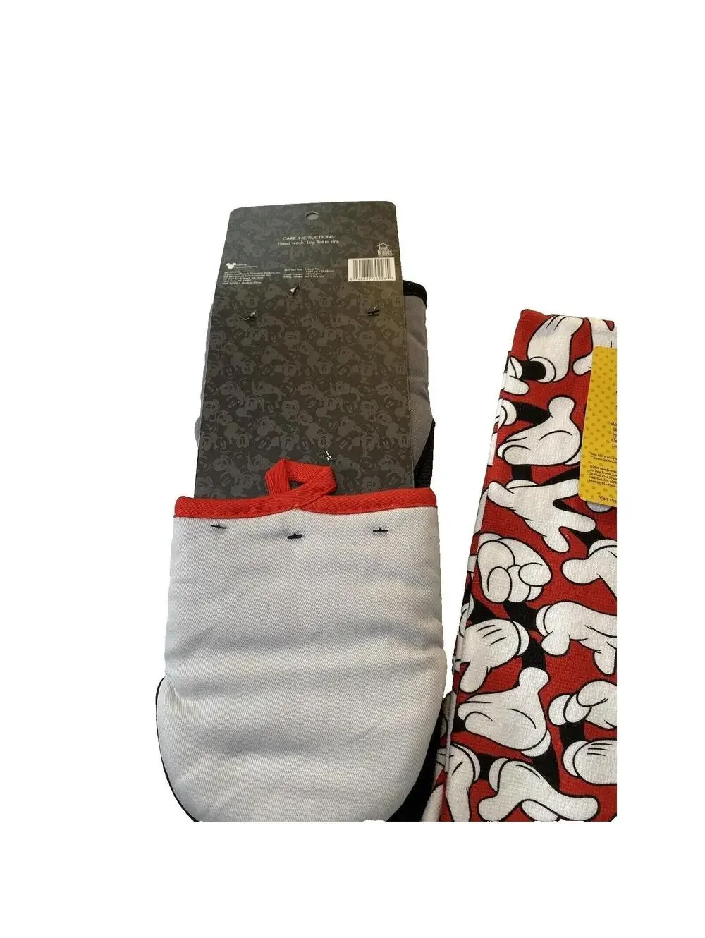 Mickey Mouse Kitchen Decor Oven Mitts Dish Towels Set New Disney Themed Cooking